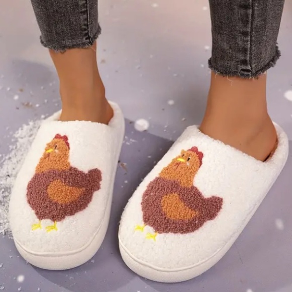 Cozy Chicken Indoor Outdoor Slippers